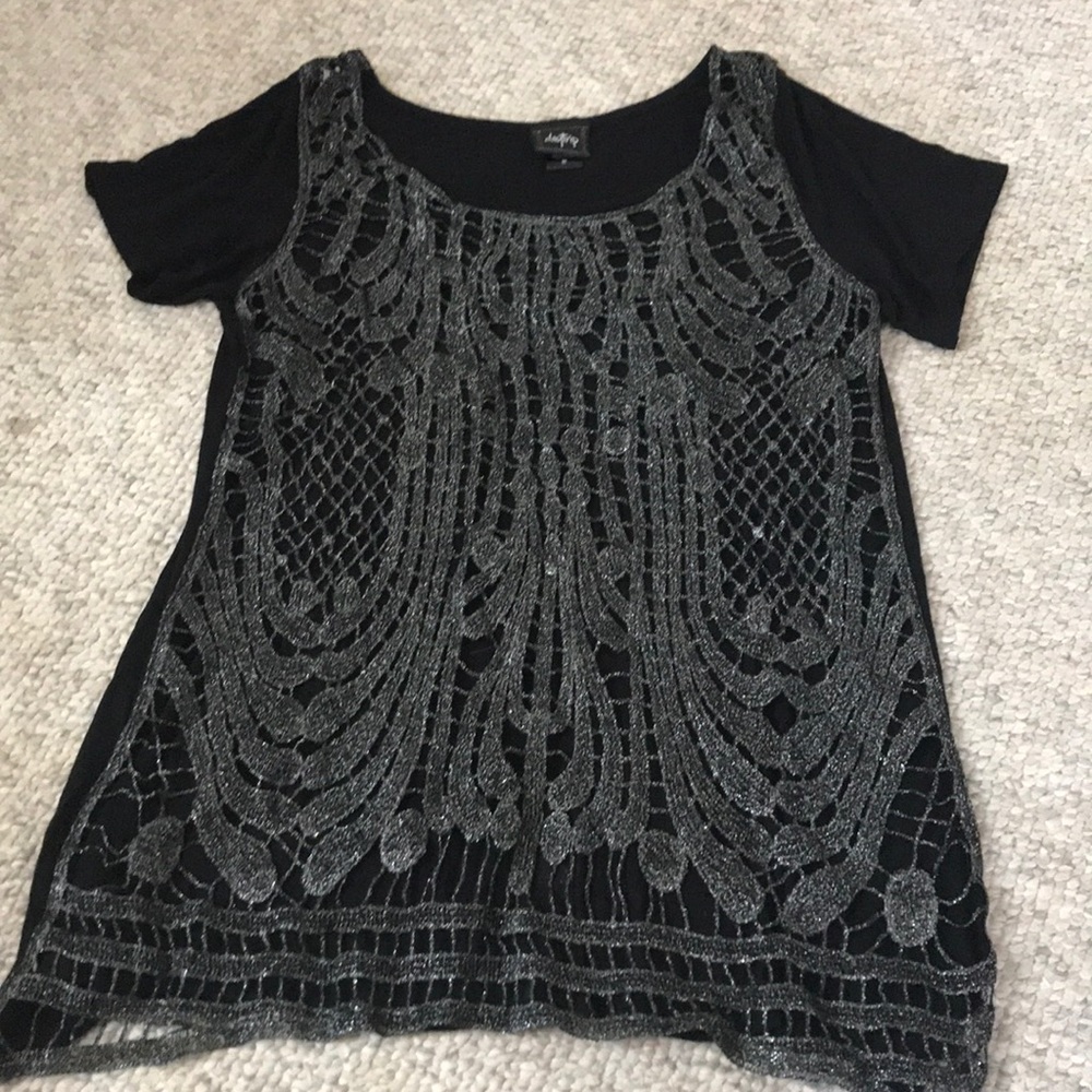 See through black top